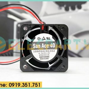 Quạt biến tần SANYO DENKI 109P0424G302, 24VDC, 40x40x28mm