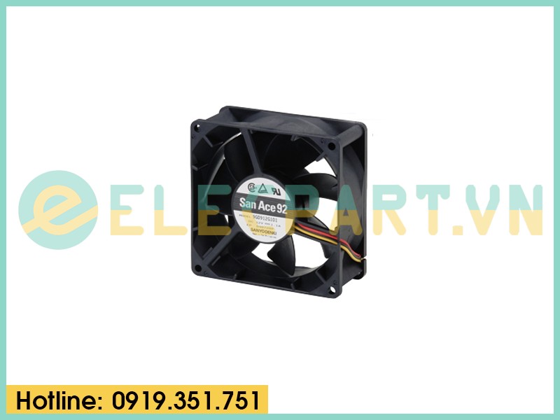 Quạt biến tần SANYO DENKI 9G0924G101, 24VDC, 92x92x38mm