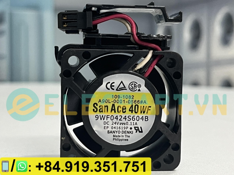 Quạt biến tần chống nước SANYO DENKI 9WF0424S604B, 24VDC, 40x40x20mm