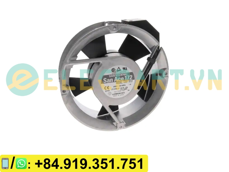 Quạt tản nhiệt SANYO DENKI 109-312, 200VAC, 172x51mm