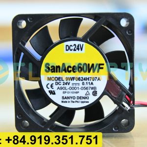 Quạt biến tần chống nước SANYO DENKI 9WF0624H707A, 24VDC, 60x60x15mm