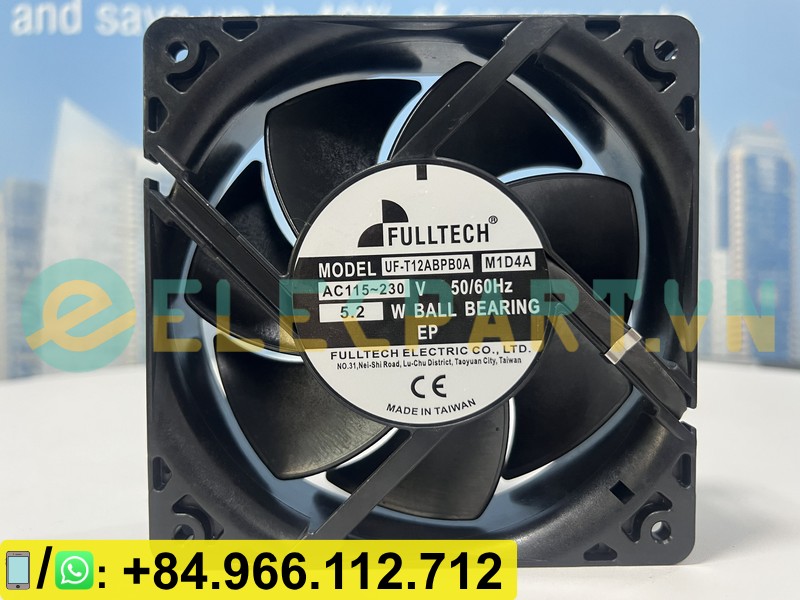 Quạt tản nhiệt EC FAN FULLTECH UF-T12ABPB0AM1D4A, 115-230VAC, 120x120x38mm