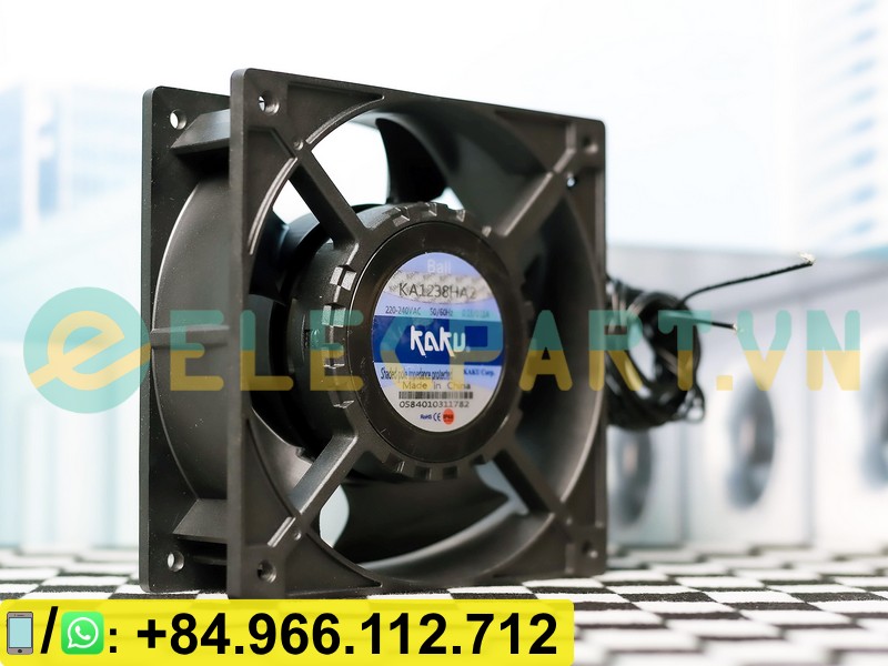 Quạt chống nước IP68 KAKU KA1238HA2, 220-240VAC, 120x120x38mm