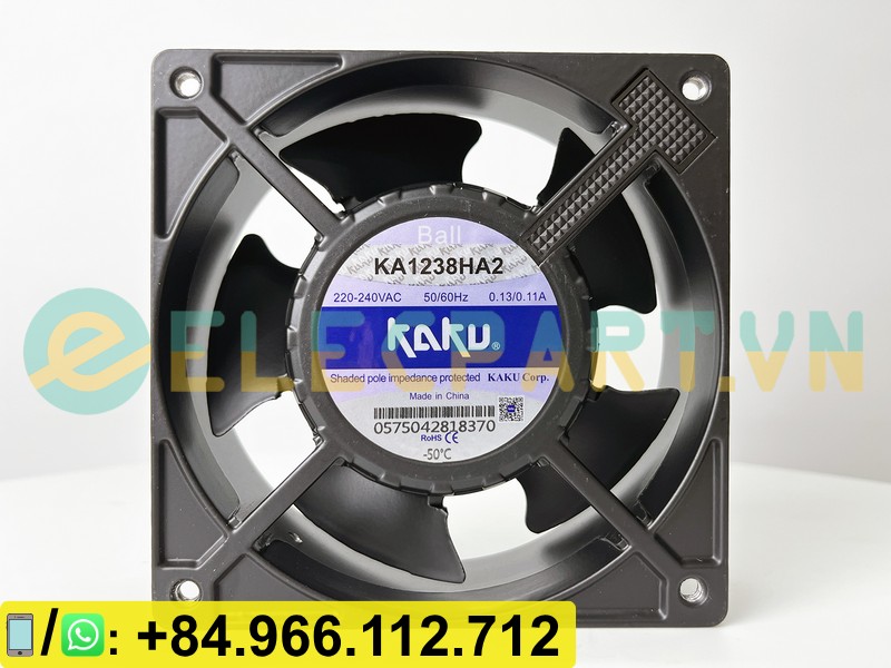 Quạt tản nhiệt KAKU KA1238HA2, 220-240VAC, 120x120x38mm