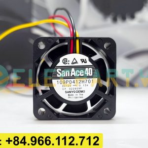 Quạt biến tần SANYO DENKI 109P0412H701, 12VDC, 40x40x15mm