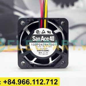 Quạt biến tần SANYO DENKI 109P0424H7D01, 24VDC, 40x40x15mm