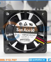 Quạt biến tần SANYO DENKI 109P0612S7D01, 12VDC, 60x60x15mm