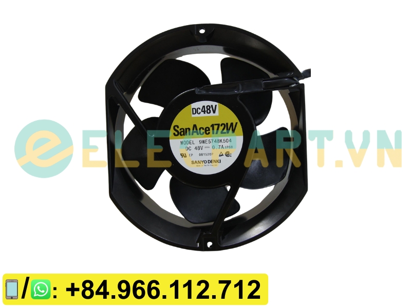 Quạt chống nước SANYO DENKI 9WE5748K504, 48VDC, 172x150x51mm