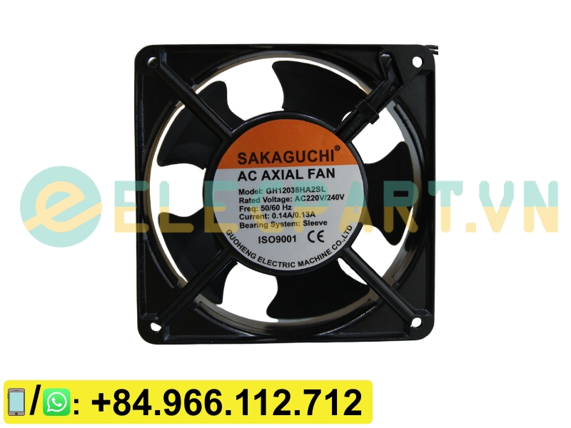 Quạt tản nhiệt SAKAGUCHI GH12038HA2SL, 220VAC, 120x120x38mm