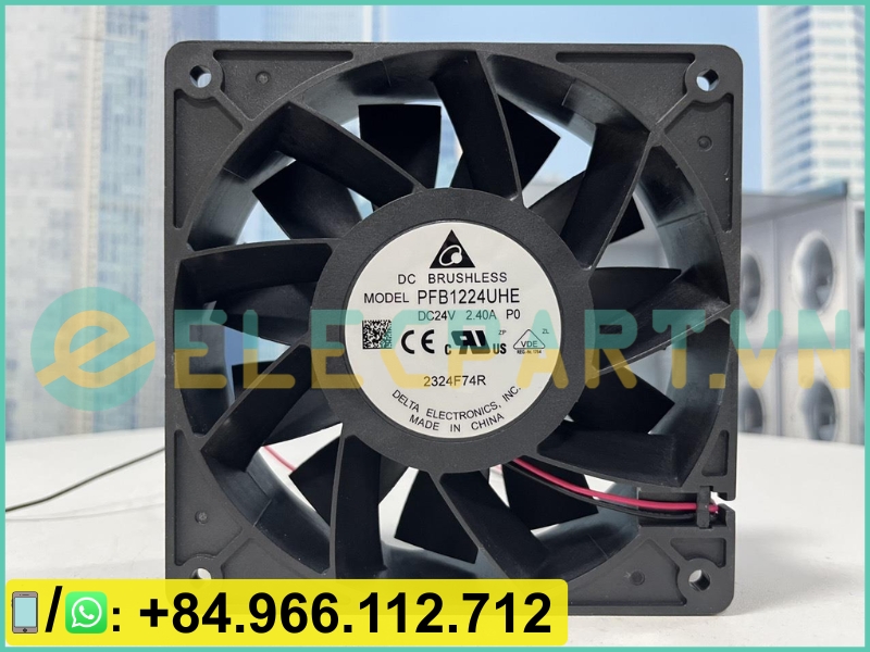 Quạt biến tần DELTA PFB1224UHE, 24VDC, 120x120x38mm