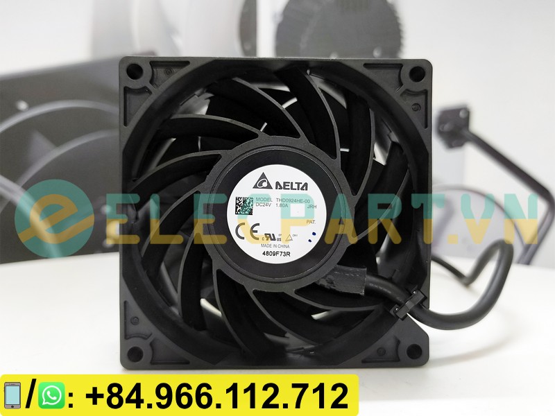 Quạt biến tần DELTA THD0924HE, 24VDC, 92x92x38mm