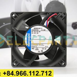 Quạt tản nhiệt EBMPAPST 3314NHH, 24VDC, 92x92x32mm