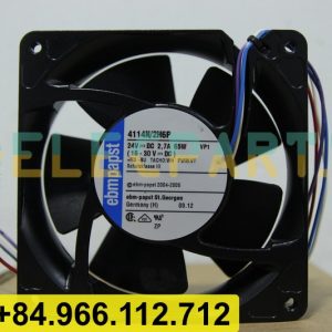 Quạt tản nhiệt EBMPAPST 4114N/2H6P, 24VDC, 120x120x38mm