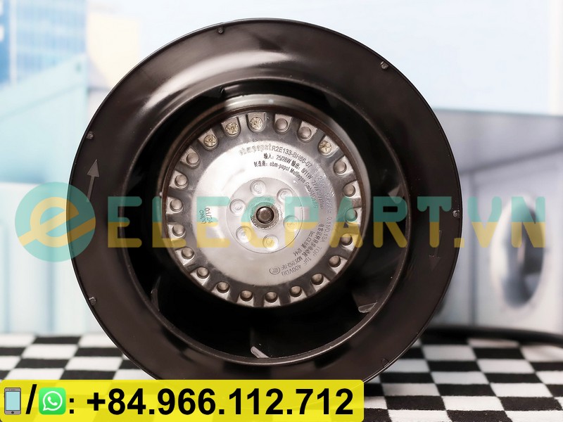 Quạt tản nhiệt EBMPAPST R2E133-BH66-07, 230VAC, 133mm