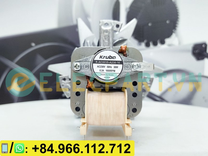Quạt lò nướng Krubo K-AC6035-A230-16, 230VAC