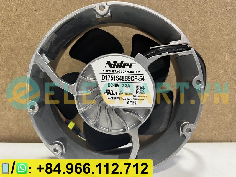 Quạt biến tần NIDEC D1751S48B9CP-54, 48VDC, 172x51mm