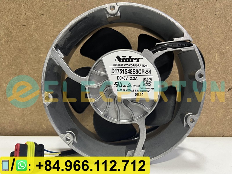 Quạt biến tần NIDEC D1751S48B9CP-54, 48VDC, 172x51mm
