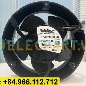 Quạt biến tần NIDEC D1751U24B8PP366, 24VDC, 172x51mm