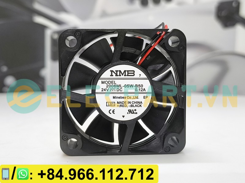 Quạt tản nhiệt NMB 2006ML-05W-B50, 24VDC, 50x50x15mm