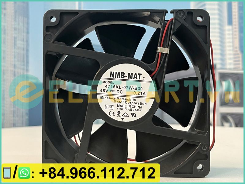 Quạt tản nhiệt NMB 4715KL-07W-B30, 48VDC, 120x120x38mm