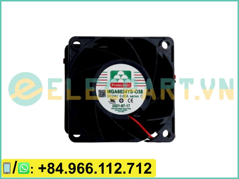 Quạt tản nhiệt PROTECHNIC MGA6024YB-038, 24VDC, 60x60x38mm