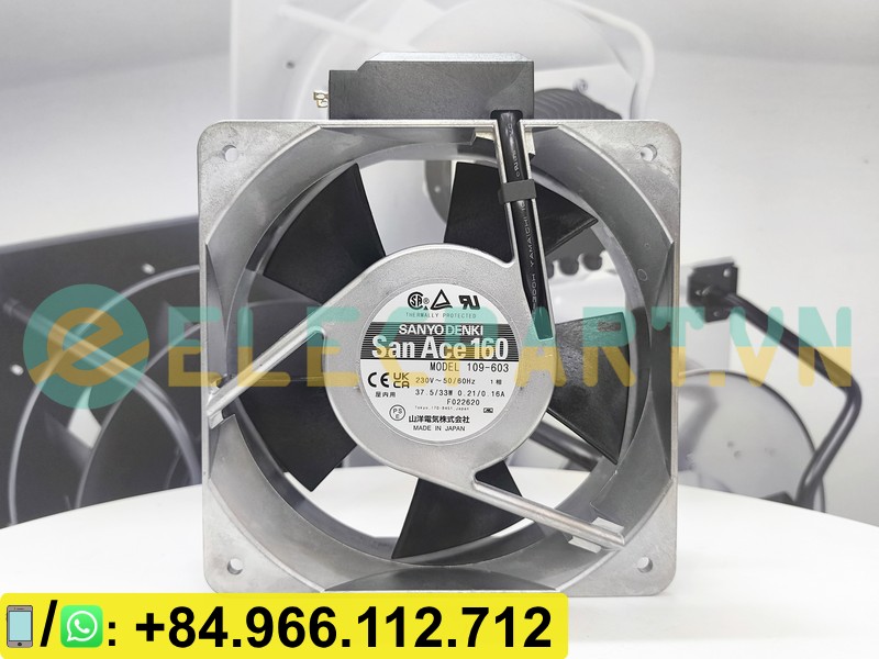 Quạt tản nhiệt SANYO DENKI 109-603, 230VAC, 160x160x51mm