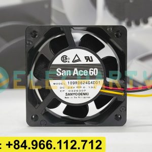 Quạt tản nhiệt SANYO DENKI 109R0624G4D01, 24VDC, 60x60x25mm