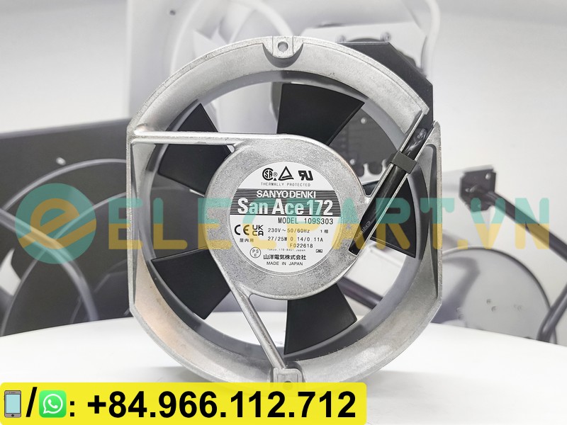 Quạt tản nhiệt SANYO DENKI 109S303, 230VAC, 172x150x51mm