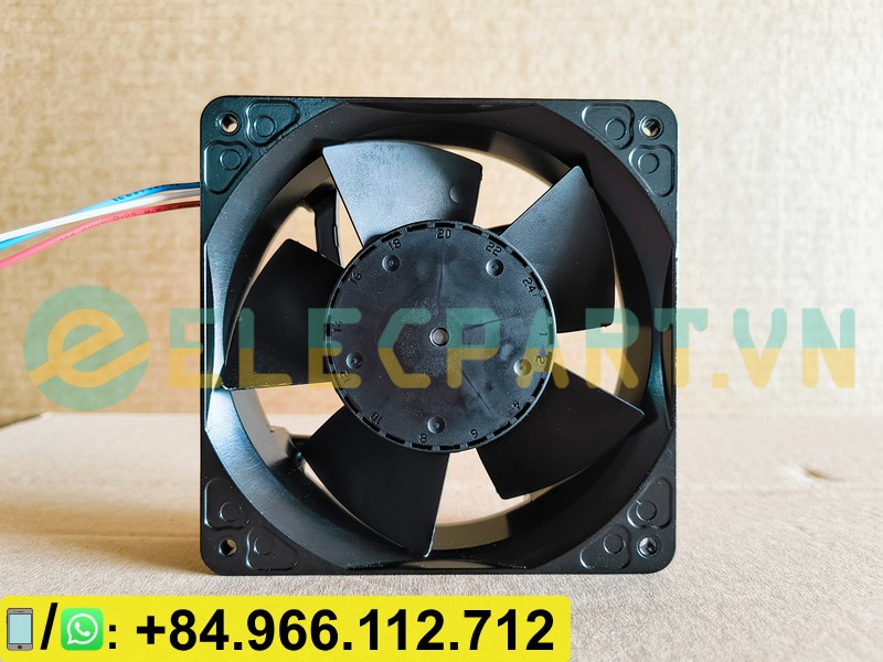 Quạt tản nhiệt EBMPAPST 4114N/2XH, 24VDC, 120x120x38mm