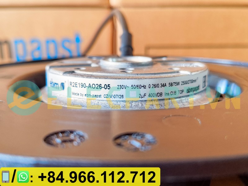 Quạt tản nhiệt EBMPAPST R2E190-AO26-05, 230VAC, 190mm