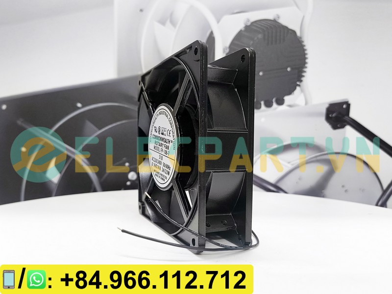 Quạt tản nhiệt COMMONWEALTH FP-108-7 S1-B, 220-240VAC, 127x127x38mm