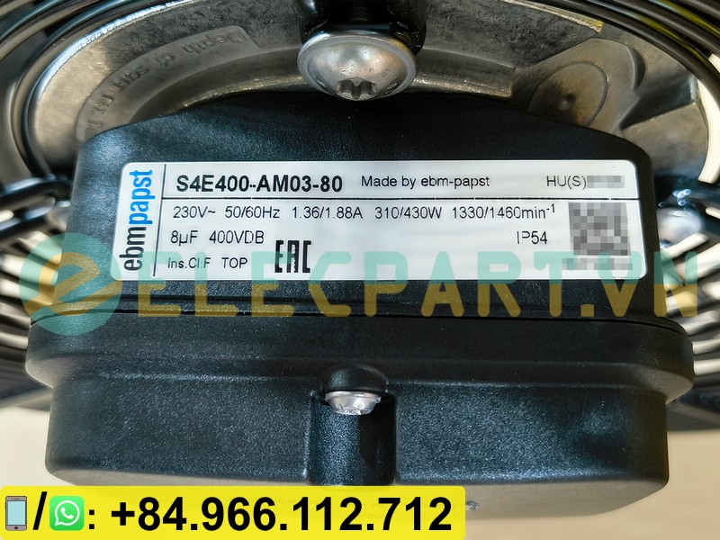 Quạt dàn lạnh EBMPAPST S4E400-AM03-80, 230VAC, 400mm