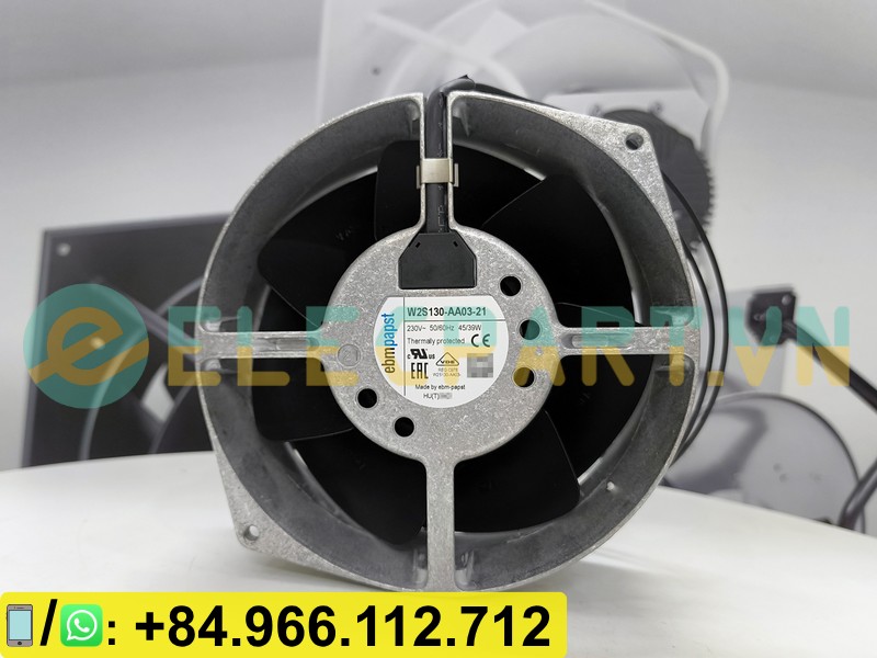 Quạt tản nhiệt EBMPAPST W2S130-AA03-21, 230VAC, 172x150x55mm