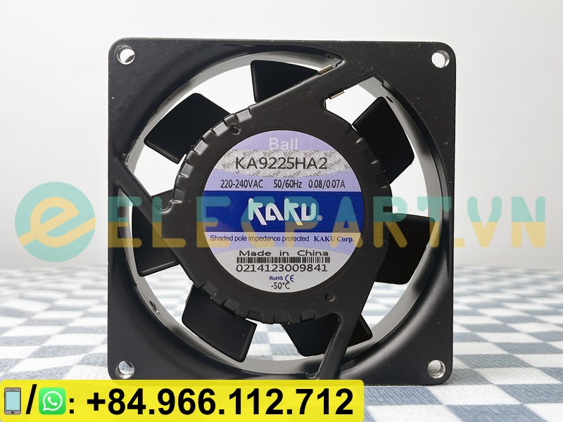 Quạt tản nhiệt KAKU KA9225HA2, 220~240VAC, 92x92x25mm