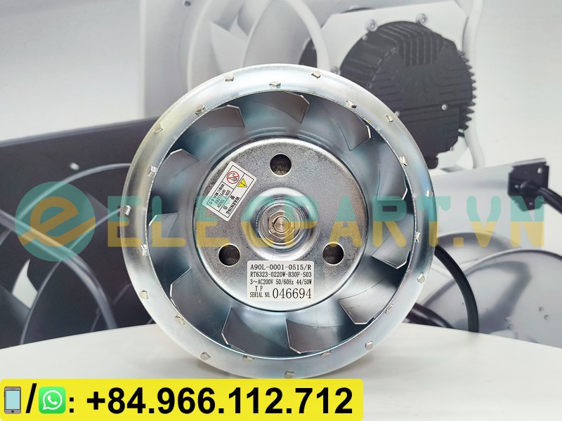Quạt tản nhiệt NMB RT6323-0220W-B30F-S03(A90L-0001-0515/R), 3Pha, 200VAC, 160mm