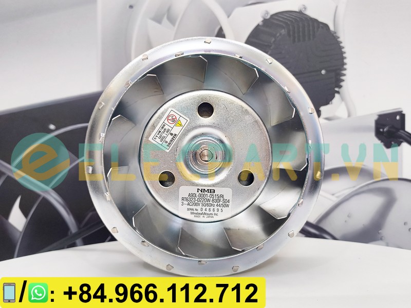 Quạt tản nhiệt NMB RT6323-0220W-B30F-S04(A90L-0001-0515/RL), 3Pha, 200VAC, 160mm