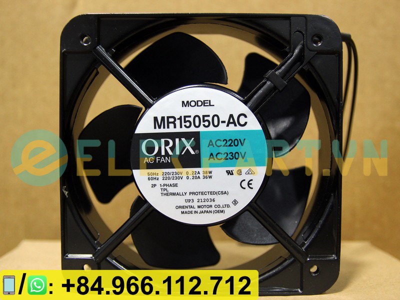 Quạt tản nhiệt ORIX MR15050-AC, 220-230VAC, 150x150x50mm