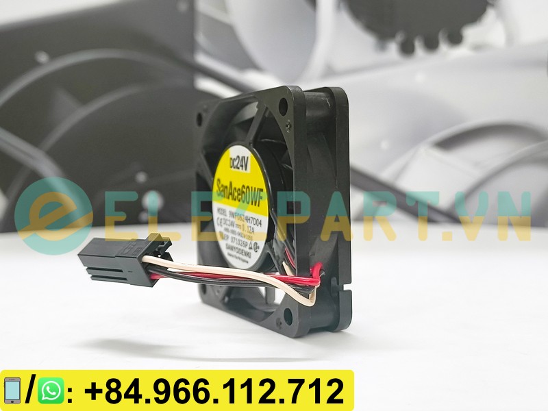 Quạt tản nhiệt SANYO DENKI 9WF0624H7D04, 24VDC, 60x60x15mm