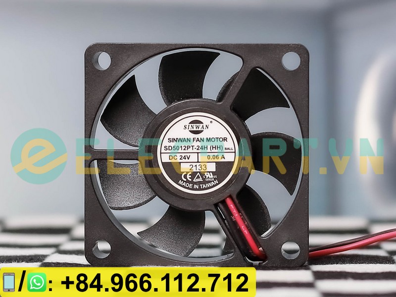 Quạt tản nhiệt SINWAN SD5012PT-24H, 24VDC, 50x50x12mm