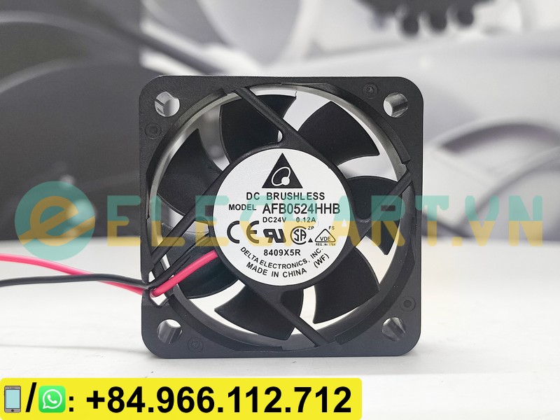 Quạt tản nhiệt DELTA AFB0524HHB, 24VDC, 50x50x15mm