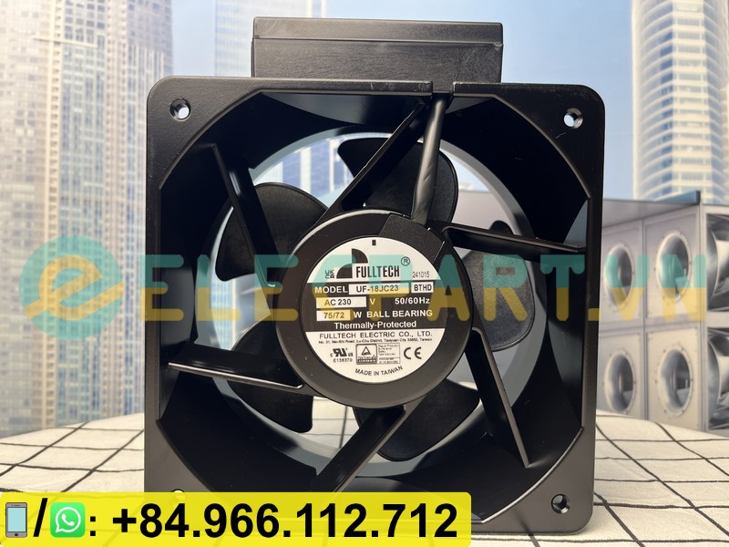 Quạt tản nhiệt FULLTECH UF-18JC23 BTHD, 230VAC, 180x180x90mm