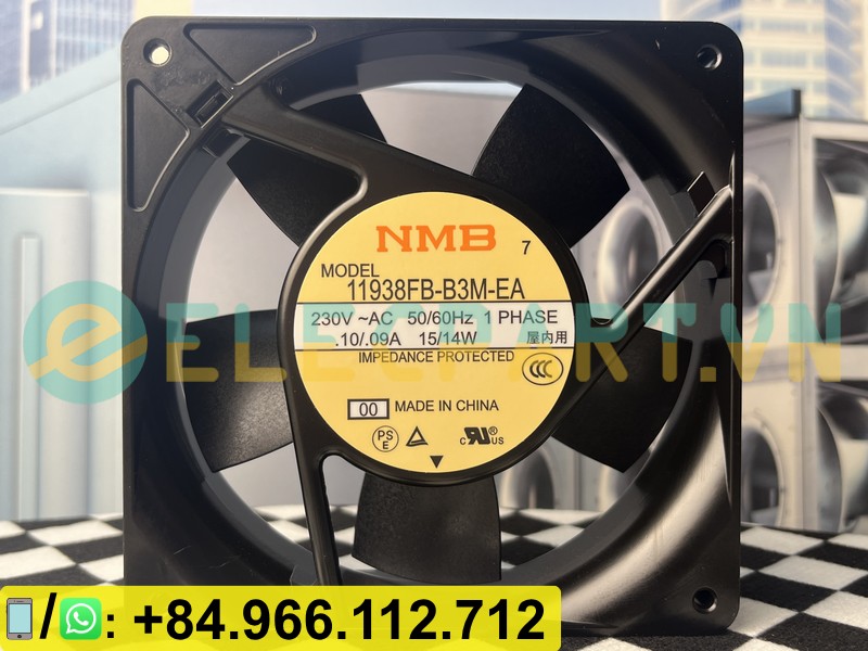 Quạt tản nhiệt NMB 11938FB-B3M-EA, 230VAC, 120x120x38mm