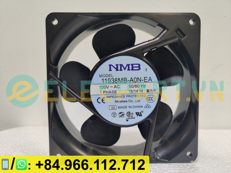 Quạt tản nhiệt NMB 11938MB-A0N-EA, 100VAC, 120x120x38mm