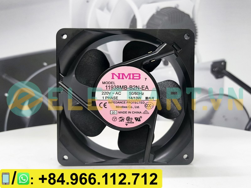 Quạt tản nhiệt NMB 11938MB-B2N-EA, 220VAC, 120x120x38mm