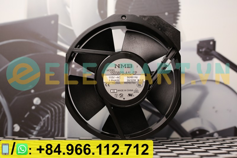 Quạt tản nhiệt NMB 15038PB-A1L-EP, 115VAC, 172x150x38mm