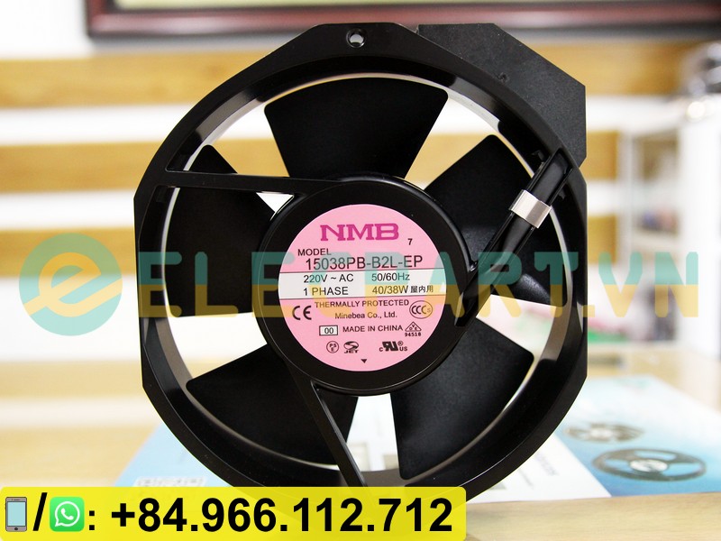 Quạt tản nhiệt NMB 15038PB-B2L-EP, 220VAC, 172x150x38mm