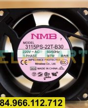 Quạt tản nhiệt NMB 3115PS-22T-B30, 220VAC, 80x80x38mm