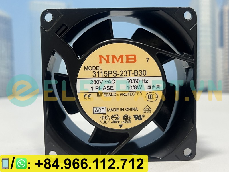 Quạt tản nhiệt NMB 3115PS-23T-B30, 230VAC, 80x80x38mm