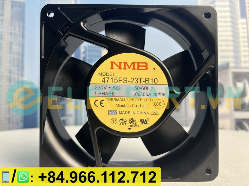 Quạt tản nhiệt NMB 4715FS-23T-B10, 230VAC, 120x120x38mm