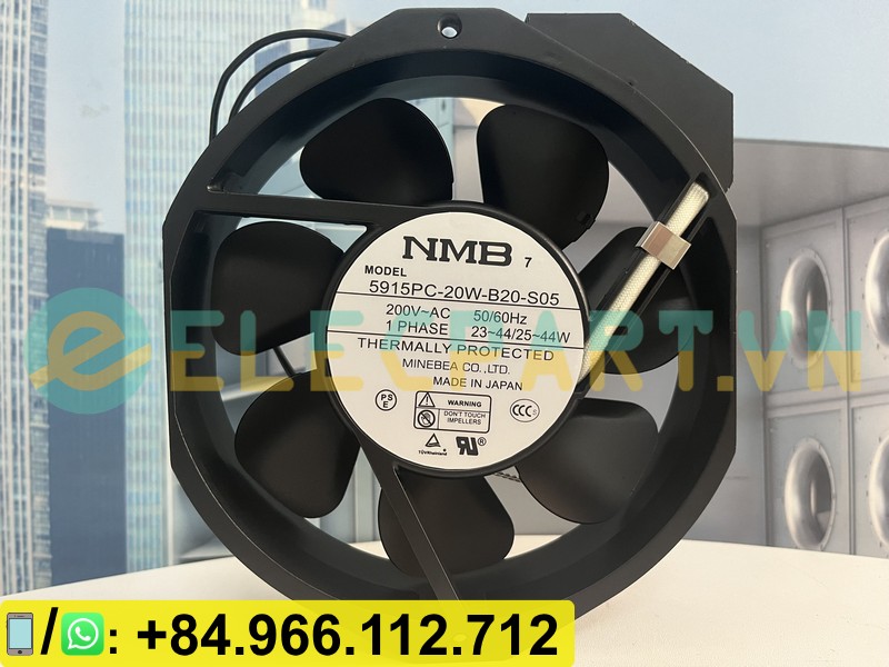 Quạt tản nhiệt NMB 5915PC-20W-B20-S05, 200VAC, 172x150x38mm